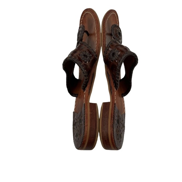 Jack Rogers Brown Flat T-Strap Sandals Size 7 Women's - Picture 5 of 8